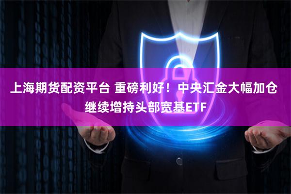 上海期货配资平台 重磅利好！中央汇金大幅加仓 继续增持头部宽基ETF